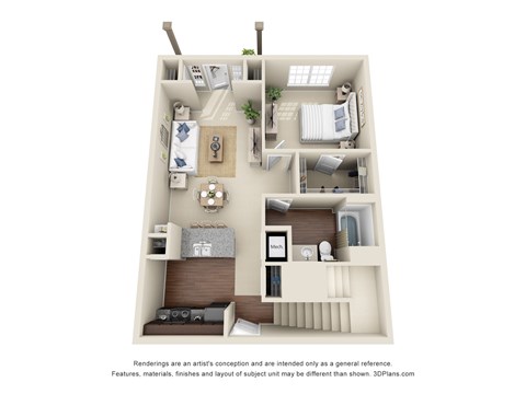 Floor plan for 3 beds, 2 baths, 1894 sqft